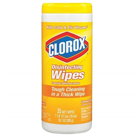 Clorox 01594 Lemon Fresh Wipes Disinfecting Wipe; 35 Count Case Of 12